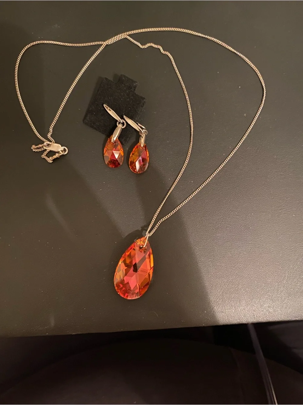 Swarovski set crystal astral pink with Golden Tones